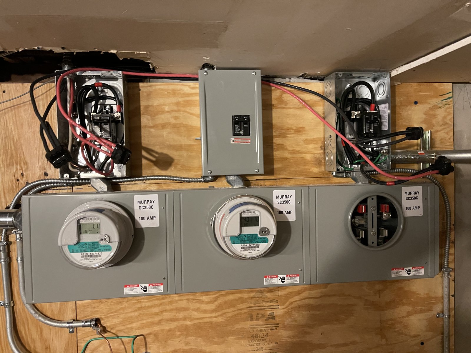 Electrical metering equipment and wiring
