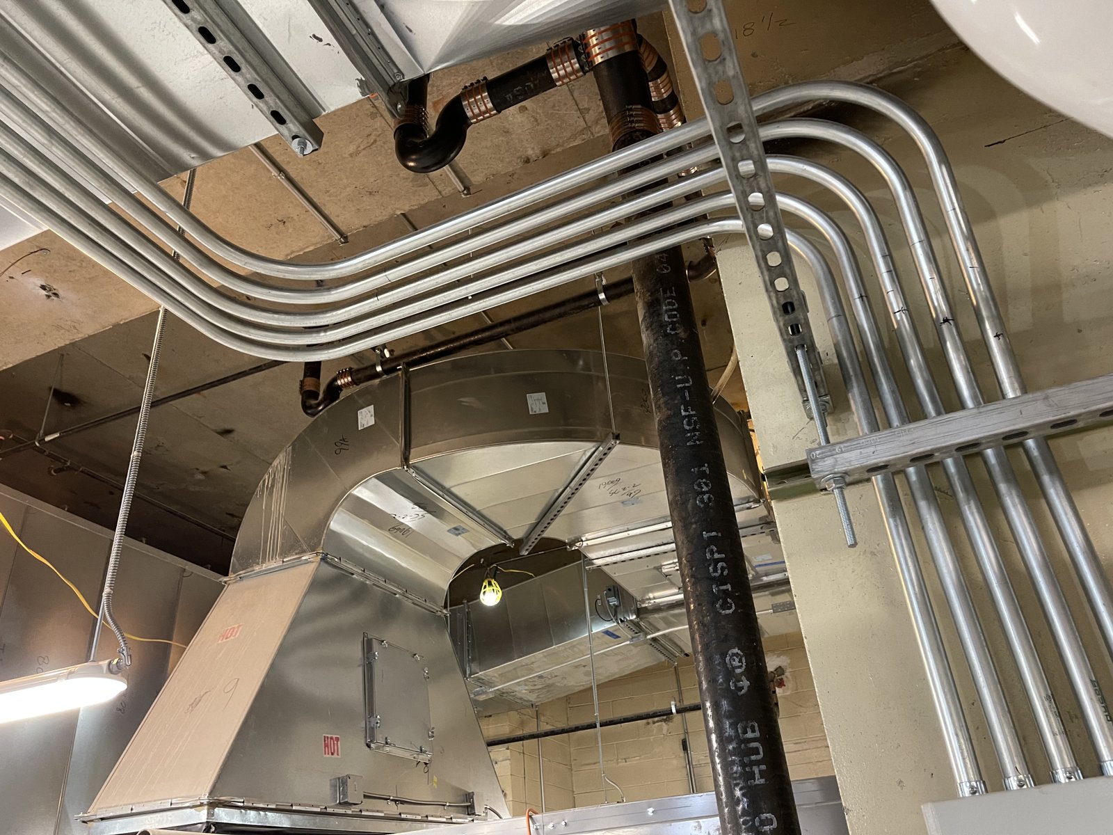 Ceiling conduit routing
