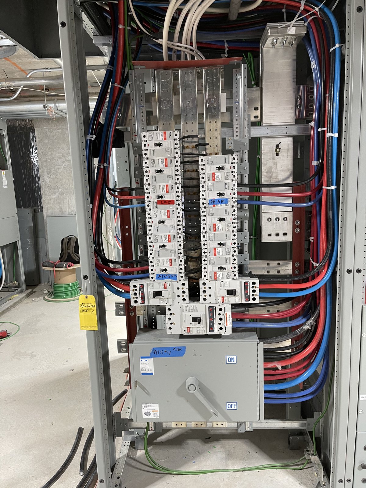 Interior of an electrical distribution cabinet