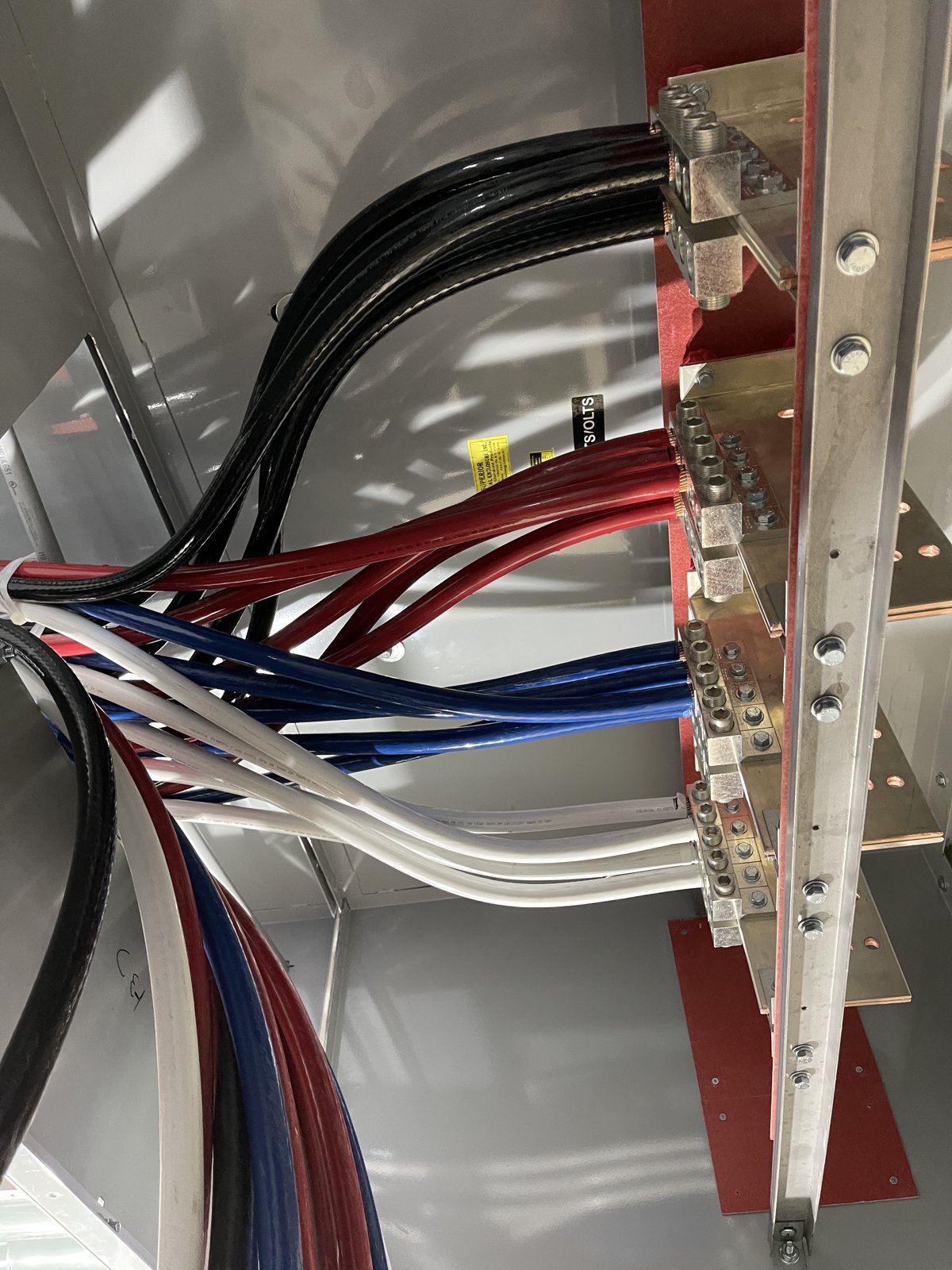 Electrical cabinet wiring detail