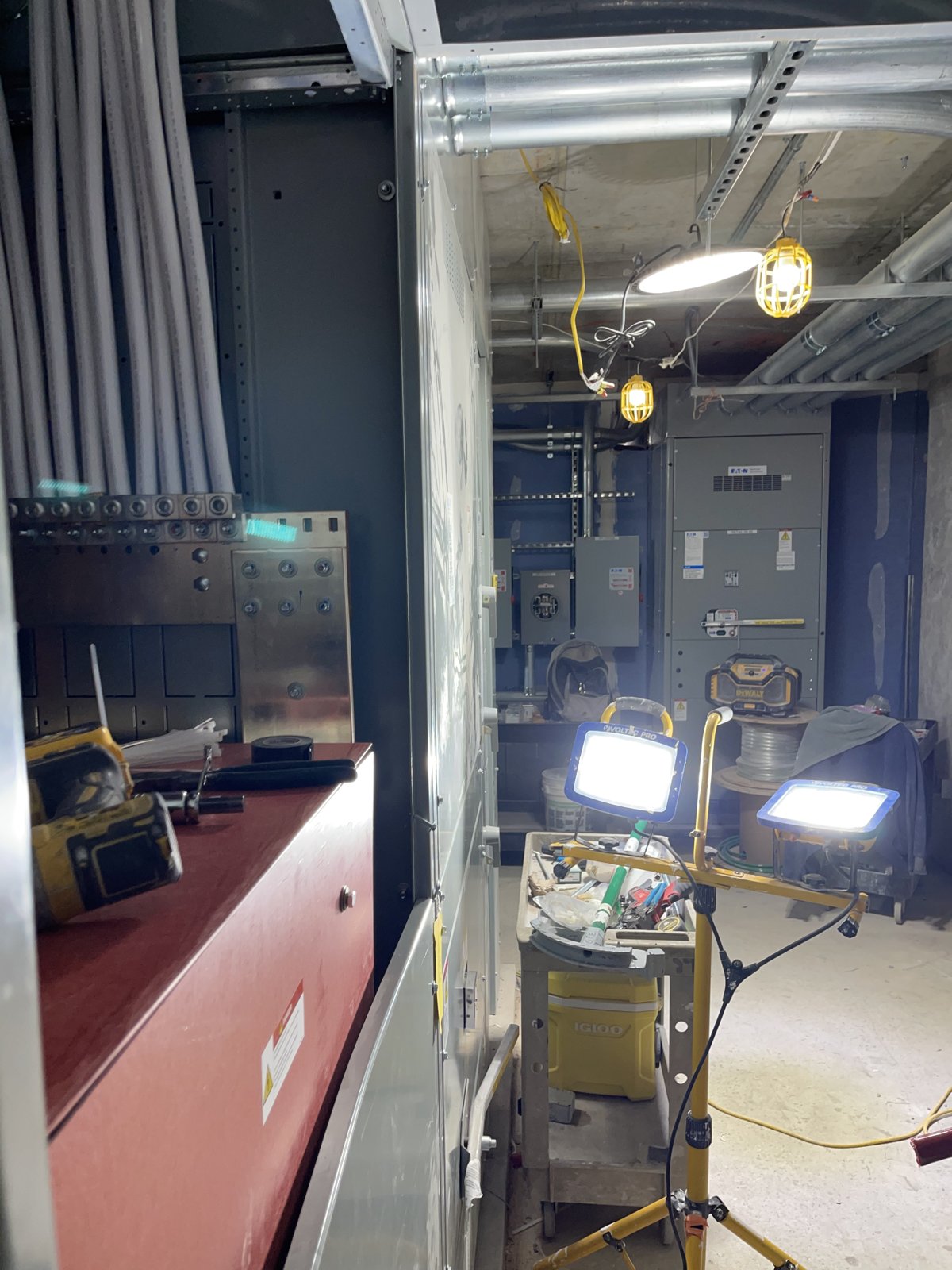 Vertical conduit installation