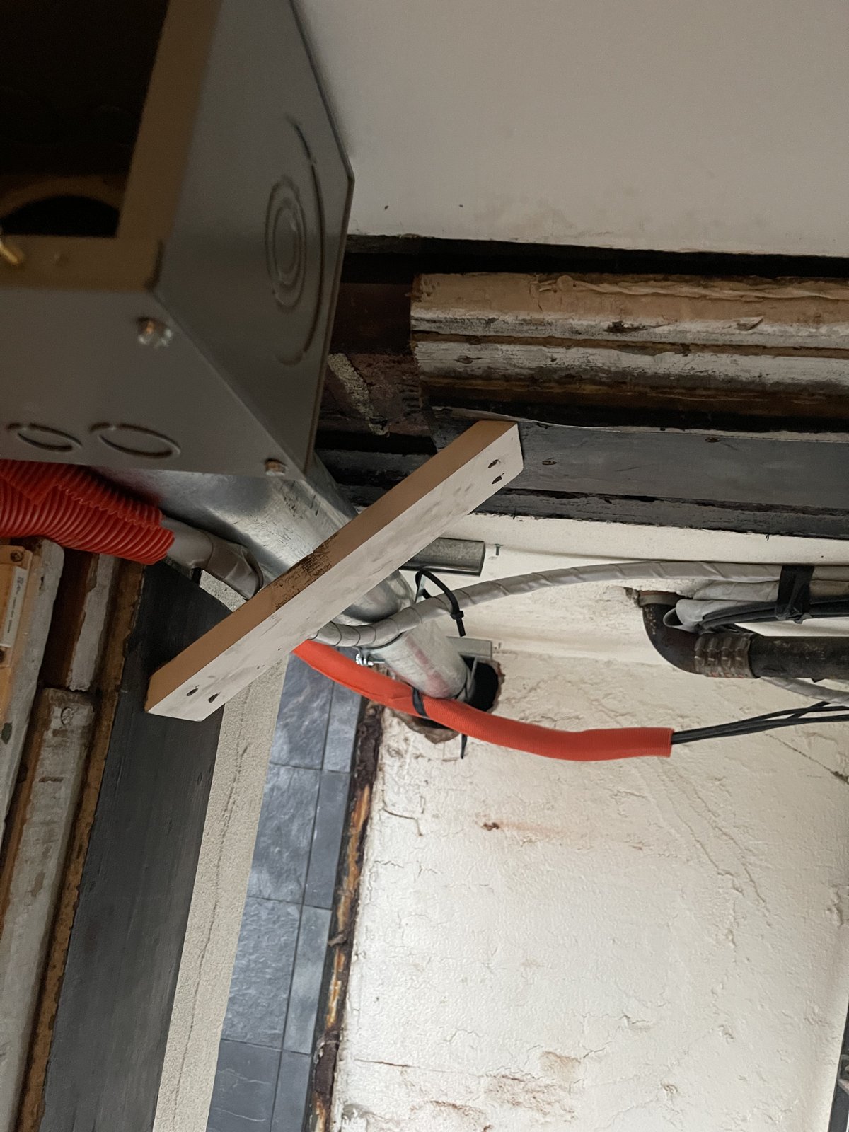 Conduit and ceiling penetration detail